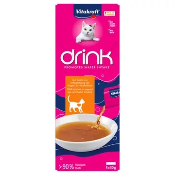Vitakraft Drink chicken flavor+taurine - jutalomfalat (csirke,taurin) macskák részére (5x30g)