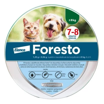 Foresto kullancs- és bolhanyakörv macskáknak és kistestű kutyáknak 38 cm