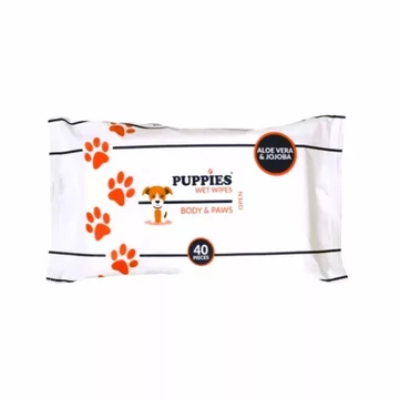 Puppies törlőkendő 40db Body&amp;Paws Nedvestörlőkendő 20x16cm