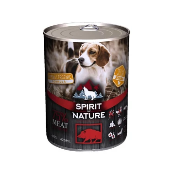 Spirit of Nature Dog HYPOALLERGEN konzerv Vaddisznó 415g