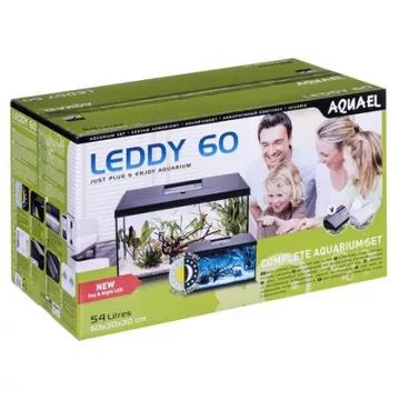 AquaEl Leddy Day&amp;Night 60 black - akvárium szett (fekete) 54 literes - 60x30x30cm