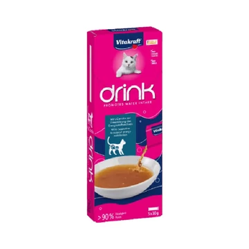 Vitakraft Drink salmon flavor+L-carnitine - jutalomfalat macskák részére (5x30g)