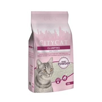 Citycat prémium csomósodó macskaalom fehér Baby Powder (bentonit) 10l