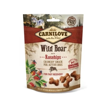 Carnilove Dog Crunchy Snack Wild Boar &amp; Rosehips- Vaddisznó Hússal és Csipkebogyóval 200g