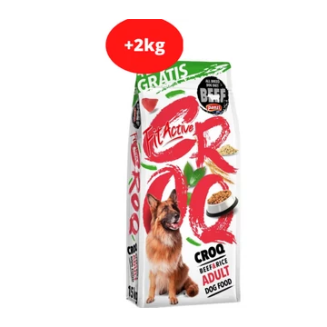 Fitactive Croq 15 + 2 kg Marha + Rizs szárazeledel felnőtt kutyák részére