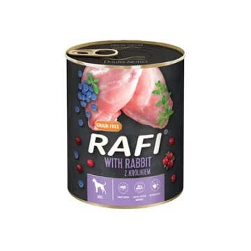 Rafi Adult Gabonamentes konzerv 800g-Nyúl és Áfonya
