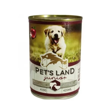 Pet s Land Dog Junior Konzerv Marhamáj-Bárányhús almával 415g