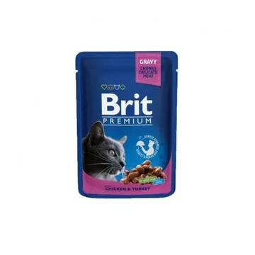 BRIT Premium Cat Chicken &amp; Turkey alutasakos eledel 100g