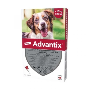 Advantix Spot On oldat kutyáknak A.U.V. 2.5ml 10-25kg