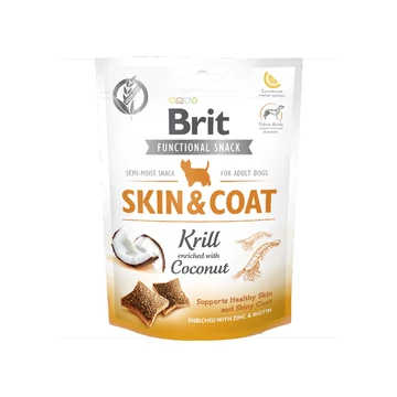 Brit Care Dog Functional Snack SKIN &amp; COAT Krill Jutalomfalat kutyáknak/150 g Lejárat: 2025.11.02.