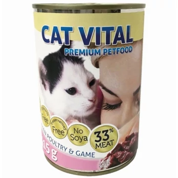Cat Vital Kitten konzerv baromfi+vad 415g