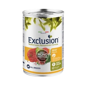 Exclusion Mediterraneo Monoprotein Formula Adult Beef (Marhahúsos) konzerv 400g