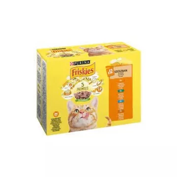 FRISKIES 12X85G válogatás (Csirke - Kacsa -Lazac -Pulyka) 