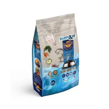 Happy&amp;Fit Superior Hipoallergén Pisztráng, halolajjal és glükozaminnal 2.5kg