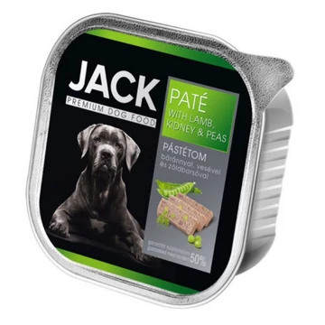 Jack Alutálkás Kutyaeledel Gabonamentes Bárány,Vese-Borsó Pástétom 150g