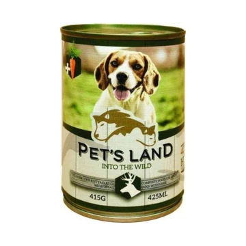 Pet&#039;sLand Dog Konzerv Kutyák számára Vadashús répával- 415g
