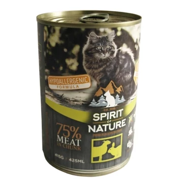 Spirit of Nature Cat hipoallergén konzerv bárány- és nyúlhúsos 415g
