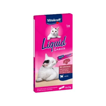 Vitakraft Liquid Snack- jutalomfalat (májas,biotinos) macskák részére (6x15g)