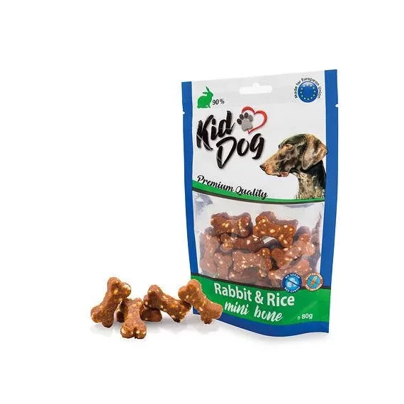 Kid Dog Mini kocka nyúlhús rizzsel 80 g