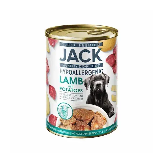 Jack hipoallergén pástétom bárányhús burgonyával 400g