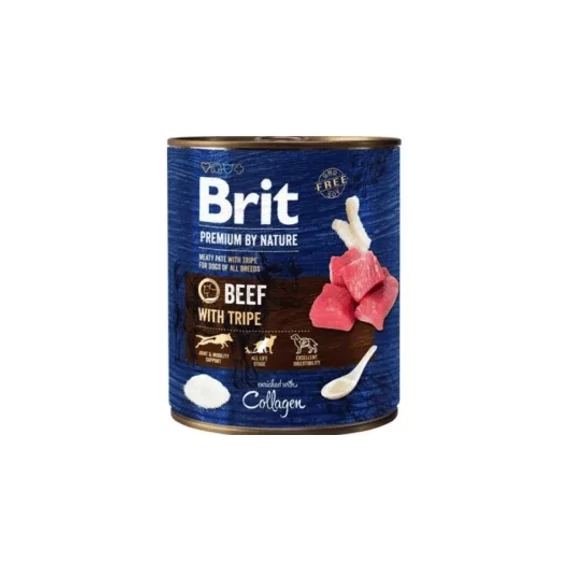  BRIT Premium by Nature Marhahús pacal - nedves kutyaeledel - 800 g