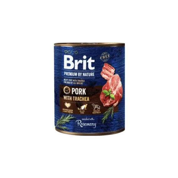 Brit Premium by Nature Adult Pork with Trachea konzerv 800g