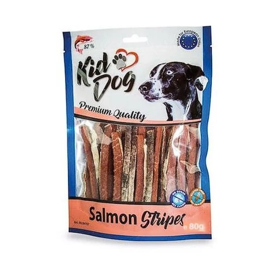 KidDog Salmon Stripes Omega3 Jutalomfalat 80g