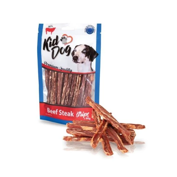 KidDog Beef Steak in Strip Jutalomfalat 80g