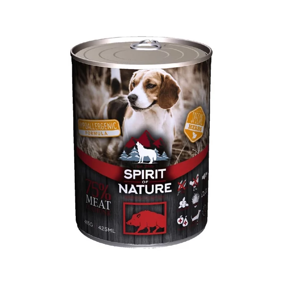 Spirit of Nature Dog HYPOALLERGEN konzerv Vaddisznó 415g