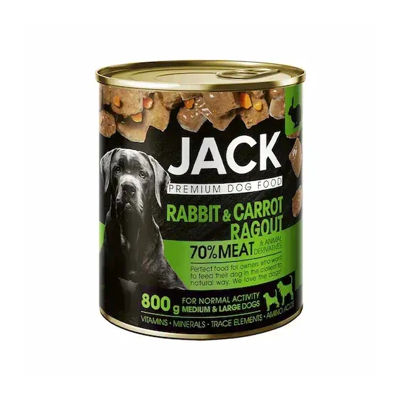 JACK kutya konzerv ragu nyúl-répa 800g