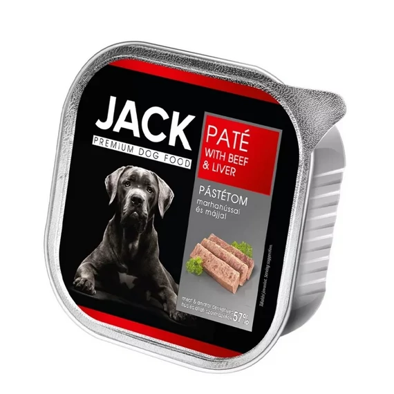 Jack Alutálkás Kutyaeledel Gabonamentes Marha, Májpástétom 150g