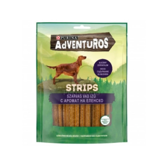 Purina Adventuros Strips Szarvas, vad ízű kutya jutalomfalat 90g