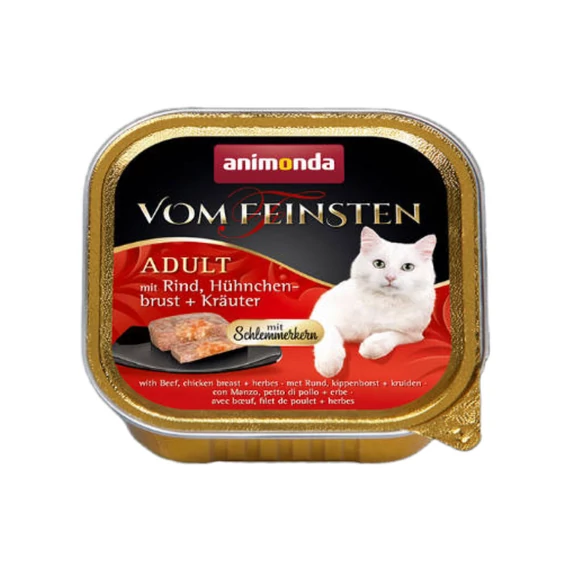 Animonda Vom Feinsten Gourmet (marha,csirkemell,gyógynövény) alutálkás -Felnőtt macskák részére (100g)