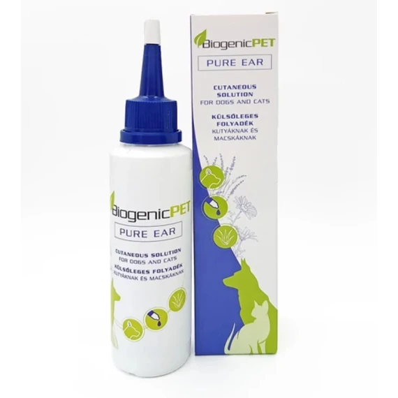 BiogenicPet Pure Ear – fültisztító folyadék kutyáknak és macskáknak (100 ml)