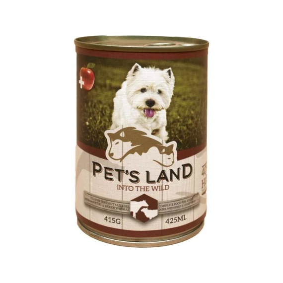 Pet'sLand Dog konzerv marhamáj- bárányhús almával 415g