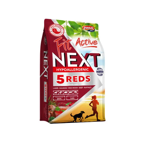 FitActive Next Hypoallergenic Five Reds Adult (vaddisznó, bárány, marha, bivaly, lazac) száraztáp - 3kg